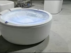 Элегантный двойной круг водопад спа массаж ванна Сенсор защиты от нехватки воды